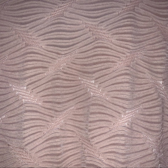 Women’s M Cut Loose Light Peach A-Line 3/4 Sleeve Textured Burnout Top - Picture 9 of 11